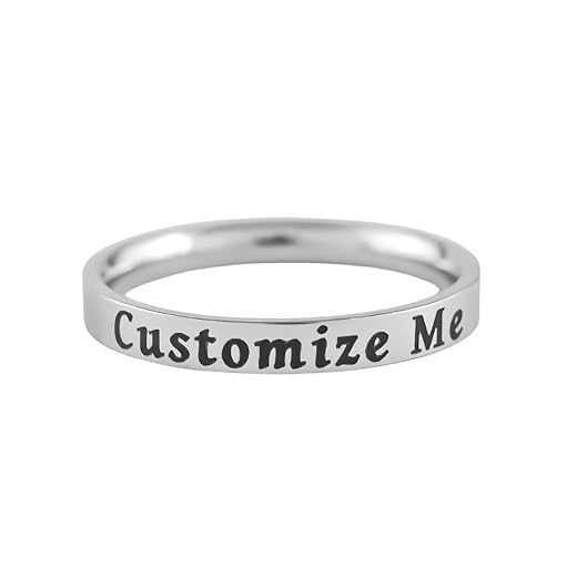 Stackable Custom Name Ring