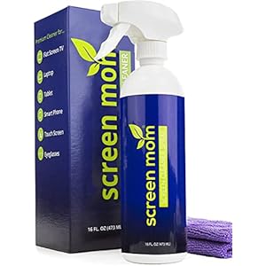 Screen Cleaner Kit – Best for LED & LCD TV, Computer Monitor, Laptop, and iPad Screens – Contains Over 1,572 Sprays in Each Large 16 Ounce Bottle – Includes Premium Microfiber Cloth