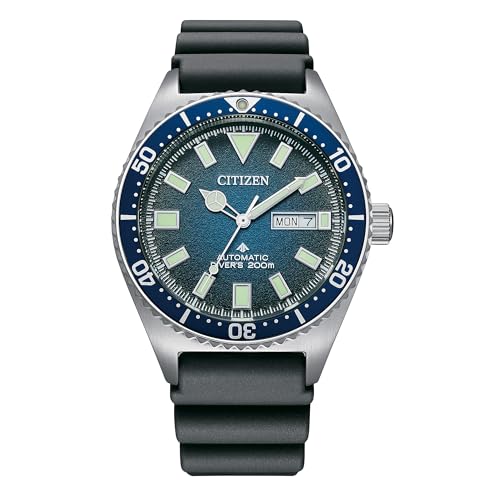 Citizen Men's Automatic Promaster Sea Dive Watch, Black Polyurethane Strap, Blue Dial, Day/Date and...