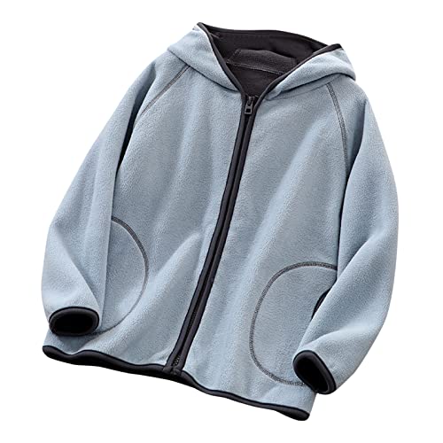 Toddler Boys Girls Long Sleeve Autumn Winter Solid Zippered Hoodie Coat Jacket Thicken Warm Jacket for Toddler Girl