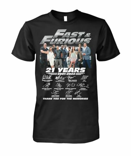 FMCA Limited Fast andd Furious 21 Signature Logo T-Shirt S-3XL BlackLarge