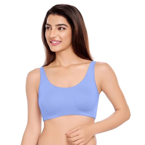 Image of juliet Non Padded Full Coverage Sports Bra for Women | Slip on Bra | Low Impact High Coverage Wireless Support Sports Bra JS 90