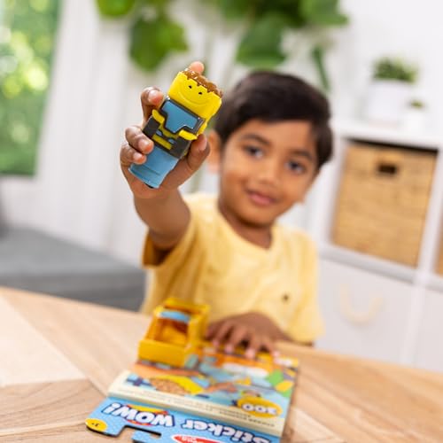 Image of Melissa & Doug Sticker Wow! Bulldozer Bundle: 24-Page Activity Book, Refillable Sticker Stamper, Mini Pad, 500 Stickers, Arts and Crafts for Kids Ages 3+