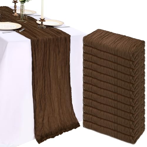 La Mejor Lista de Centro de Lavado A Gas - los más vendidos. 41 Paquete de 12 caminos de mesa de otoño de 10 pies, color café, gasa de 120 pulgadas, decoración de gasa rústica bohemia para Acción de Gracias, boda, fiesta, cumpleaños,...