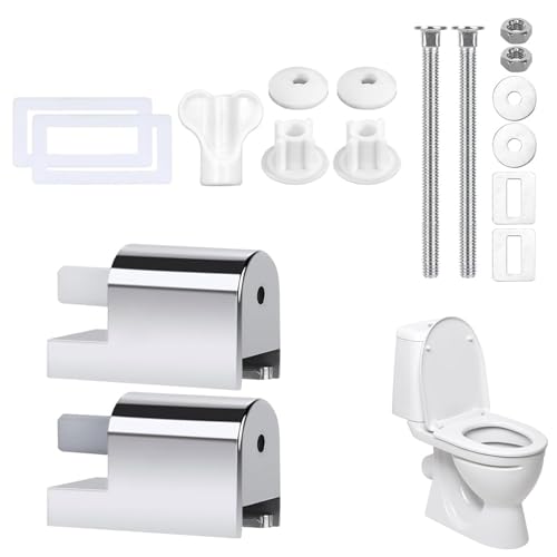 Kit De Bisagras Tapa WC, 2 Piezas Kit De Piezas De Repuesto Para Asiento De Inodoro, Accesorios De Asiento De Inodoro WC, Fijaciones Para Instalar Y Asegurar Asientos