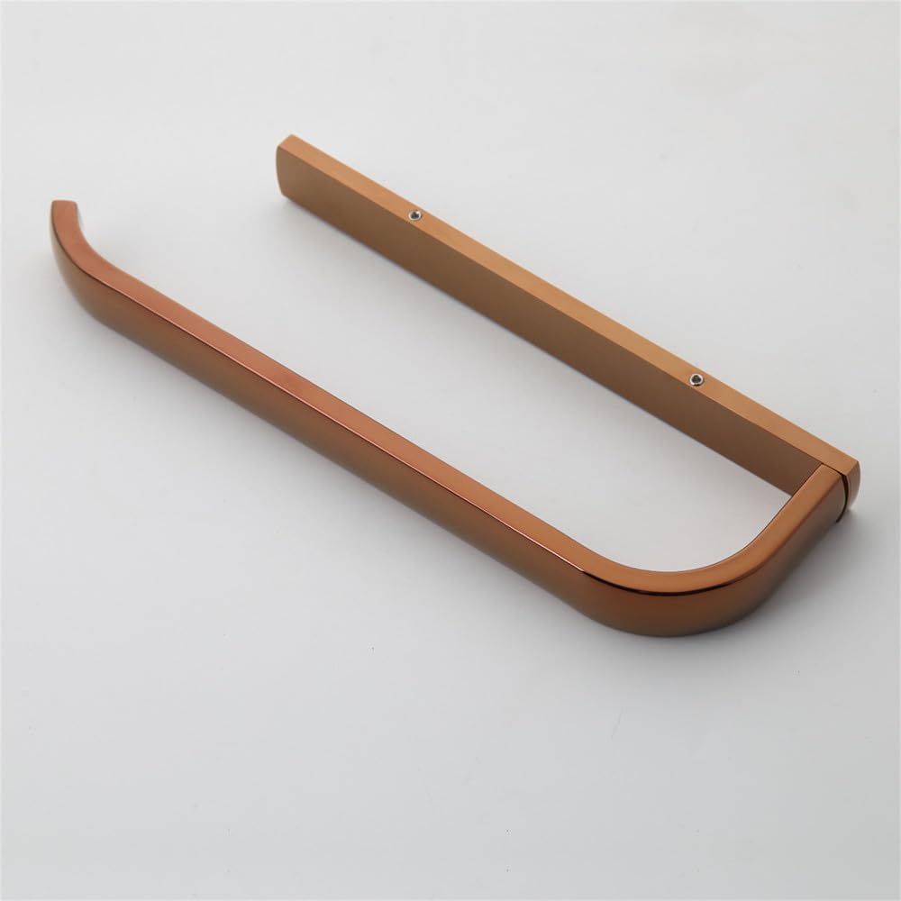 Accesorios de baño de Oro Rosa, Cepillo de baño de latón Macizo, Soporte de Papel, jabonera, Estante de Toalla, Kit Combinado de Montaje en Pared, Juego 03