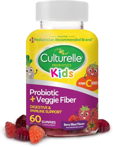 Culturelle Kids Probiotic + Veggie Fiber Gummies, Ages 3+, Berry, 60 Count - image 1