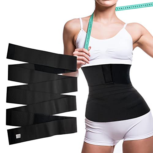 Wrap Waist Trainer for Women, 13ft Snatch Me Up Bandage Wrap Slimming Tummy Wrap Lumbar Waist Support Belt, Adjustable and Comfortable Waist Trimmer Belt Corset Body Shaper Brace