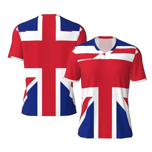Stylish Athletic Sports Jersey United-Kingdom-UK-Flag Men's Rugby Jersey 4X-Large
