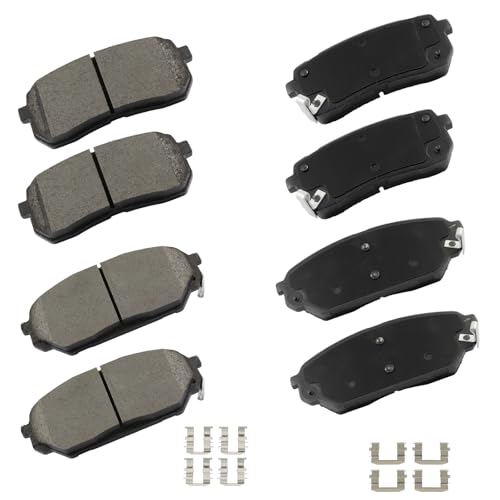 Image of cciyu D1302 D1301 Brake Pads w /Hardware Front Rear Disc Brake Pad Set | Fit For Hyundai For Veracruz 2007-2012