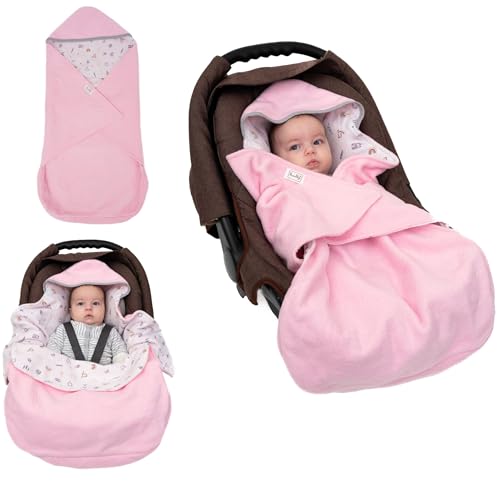 Image of Swaddyl Car seat Blankets for Babies - Baby Footmuff - Carseat Swaddle Blanket - Stroller Bunting Bag for Infants - Baby Newborn Winter Gear (Rose)