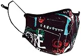 Máscara de cara diseñada. Desigual Mask_Lettering, Negro, 1 Unidad (Paquete de 1) Unisex Adulto