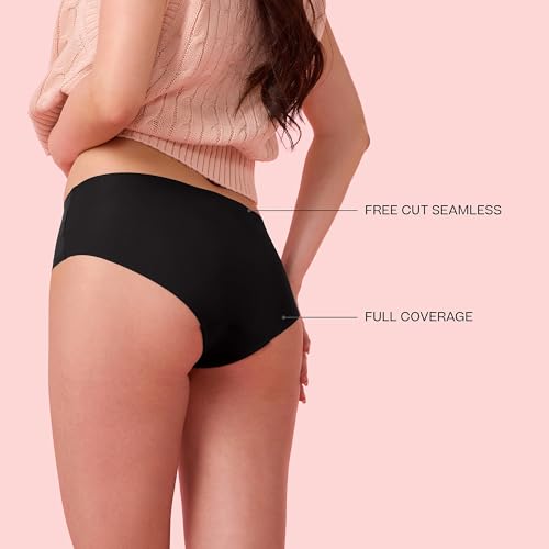 Image of Enamor Innovations Invisi, All Day Comfort, Mid Waist Hipster Panty for Women - No Visible Panty Lines, Sweat Wicking, Free Cut, Full Coverage - PH40