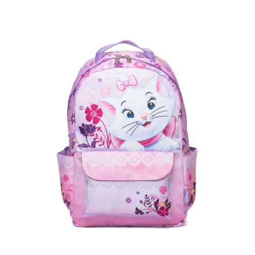 Wondapop Disney Aristogats Marie Mochila de nylon de 39,4 cm, Pure Mischief, mochila escolar infantil com capa para laptop e bolsos
