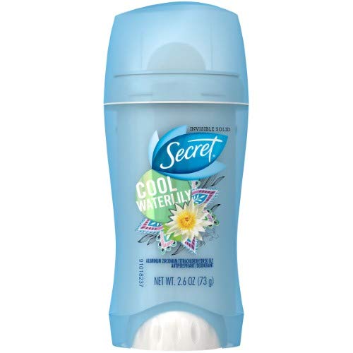 Secret Cool Waterlily Invisible Solid Antiperspirant/Deodorant 2.6 oz. Stick (Pack of 6)