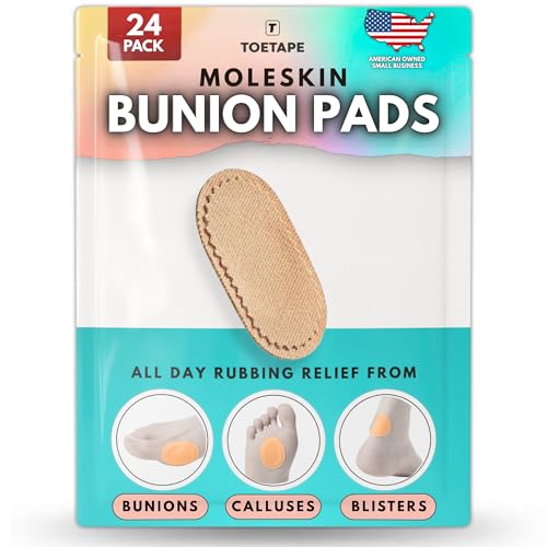 Bunion Pads 24 Pack Adhesive Moleskin