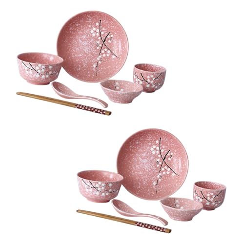 SOLUSTRE Juego de Vajilla Japonesa de Cerámica 12 Piezas Utensilios para Servir...