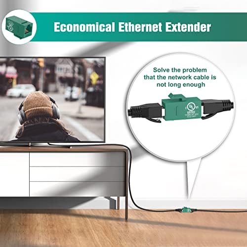 Miniatura 3 de VCE Cat6 RJ45 Keystone Jack Insert UL Listed 25-Pack, 90 Degree Punch Down Keystone Jack Adapter in Green