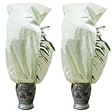 Muzhira 2pcs Vello Invernale per Piante, 50g/m² 120cm x 180cm Copertura di Protezione Antigelo per Piante con Cerniera, Giardino in Pile Protezione Invernale Contro Vento, Freddo, Uccelli e Insetti