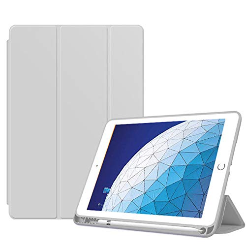 Hülle für iPad Pro 11 2020 & 2019, Ultra Slim PU-Leder Smart Cover Soft Funda für Neue iPad Pro 11-Zoll-Hülle mit Stiftablage,Grau,2020 iPad