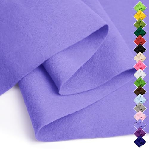 Image of Soft Felt Fabric Sheet 18 inch x 36 inch, 1.6mm Acrylic Craft Felt, Lavender | Soft Thick Felt by The Yard, Large Precut Sheet, Nonwoven Fabric for Sewing DIY Crafts, Classroom & Home Decor
