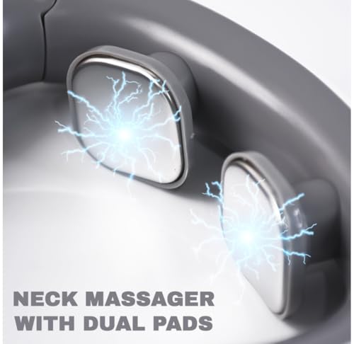 Image of Neck Massager for Cervical Pain - Smart Neck Massager with Portable & Rechargeable Deep Tissue Massage Machine for Pain Relief, Relaxation & Blood Circulation (White)