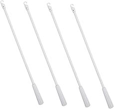 VOSAREA 4 Peças Haste De Tração Do Obturador Branco Transparente Cortinas De Janela Para Casa Persianas De Fibra De Vidro Práticas Varinha Persianas De Fibra De Vidro Acessório Doméstico