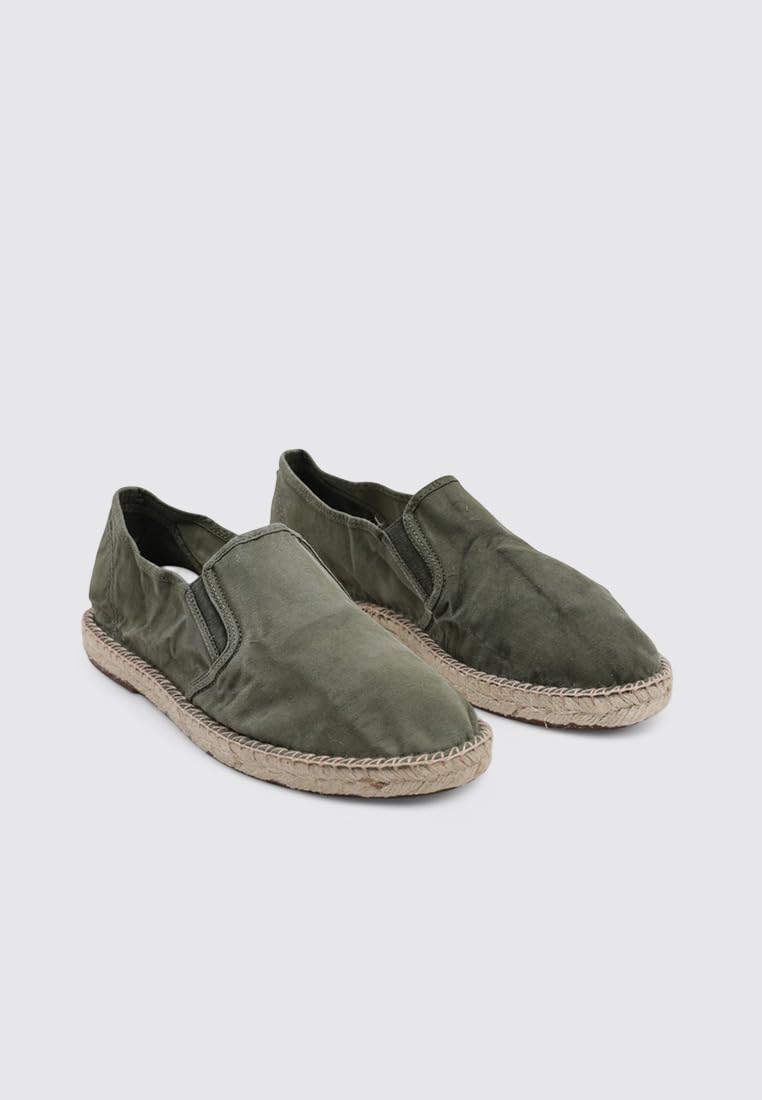 Natural World Espadrillas Vegan Uomo Verdi Cotone Bio Plantare Estraibile Scarpe vegane 44