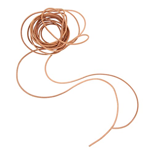 Beatifufu Cowhide Wrapped Rope Cords Jewelry Craft Rope Belt Hole Puncher Pendant Necklace Cords Beads Hole Puncher Tool Belt Kit Screw Rivet Axe Handles Burlap Treadle Cowhide Light Brown