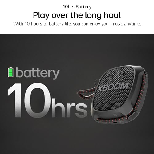 Image of LG XG2T XBOOM Go Wireless Speaker with Powerful Sound and up to 10 HRS of Battery, Adjustable String, IP67 with Miltary Standard Durable