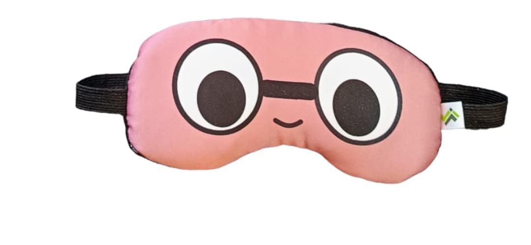 JELLIFY Cute Round Eye Printed Eye Mask/Sleep Mask for Relaxing/Medidation/Sleep/Travel For Women/Girls/Kids (7.5 * 4 Inches)-image-9