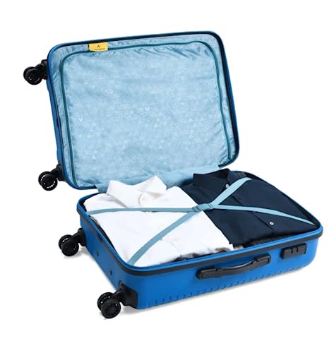 Image of VIP Karl Hard Polycarbonate Trolley Bags Set Of 3 (Small, Medium, Large) | Stylish Luggage Bags Set With Number Lock And 8 Spinner Wheels (Blue), 77 Cm