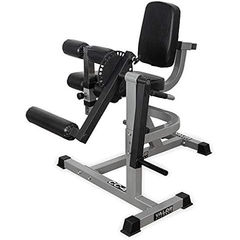 Valor Fitness CC-4 Adjustable Leg Curl Extension Machine 8 Positions- Plate Loaded Max Weight 150 lbs - Home Gym Hamstring Workout, Quad Exercise Equipment Cover