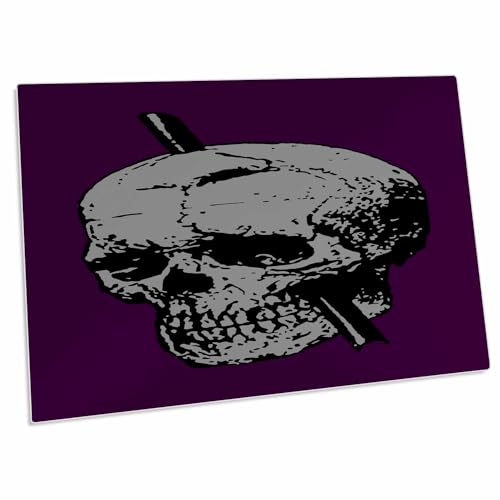 3dRose Alfombrilla de escritorio con diseño Skull miniatura 1