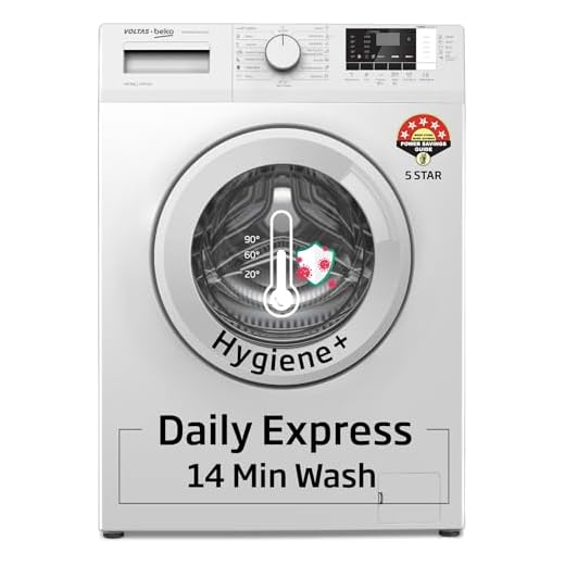 Voltas Beko, A Tata Product 6.5 Kg 5 Star Fully Automatic Front Loading Washing Machine (2023 Model, WFL6512B7CUSKA/WXV, White, In-Built Heater)