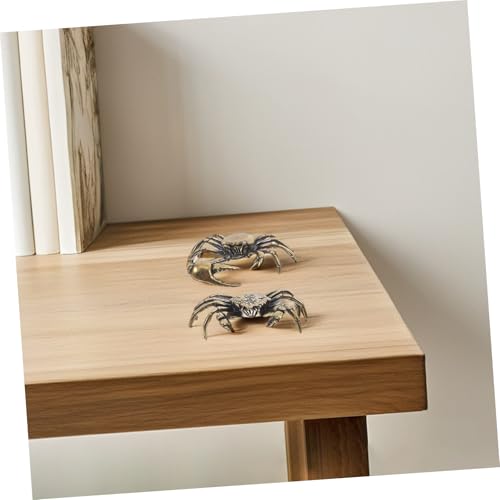 Décorations de crabe de bureau rétro en laiton 3 ensembles - 2