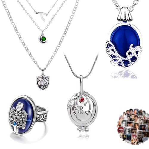 Design elegante: questo set di gioielli è la replica esatta dell'amuleto indossato da vampiro. Questo set di gioielli squisito ed elegante aggiunge un tocco tradizionale ai tuoi ensemble. Placcatura di alta qualità per una finitura di lunga durata.