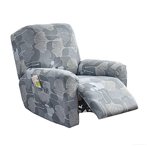 Image of Eco-Ancheng Recliner Slipcovers 4-Pieces Lazyboy Recliner Covers Recliner Couch Covers Recliner Chair Cover Non Slip Reclining Slipcovers with Storage Pockets Furniture Protector for Living Room