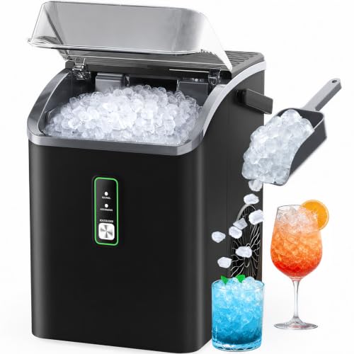 Image of Silonn Nugget Ice Maker with Carry Handle, 36 lbs /24H