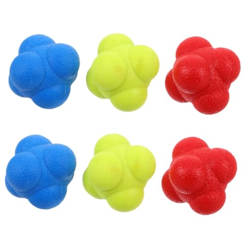 Garneck Agility Training Balls Hexagon Reflex Balls for Hand Eye Coordination Kicking Goalkeeper Training