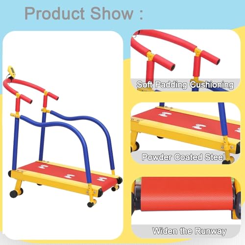 Image of Kids Fitness Treadmill with Wide Running Surface & Led Display, Perfect for Beginner Exercise, Ideal for Boys & Girls' Home Workouts