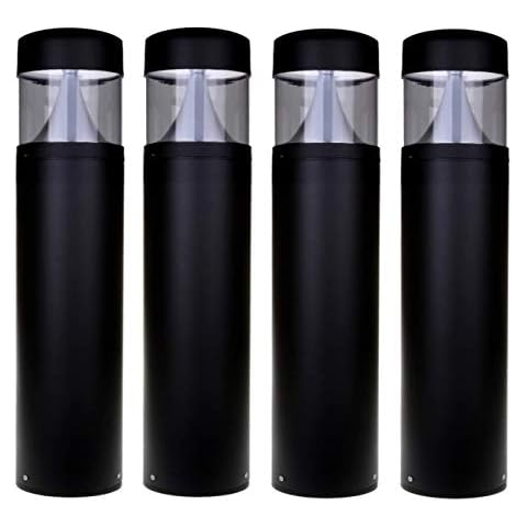 HARRRRD LED Bollard Landscape Lights 25" 10W 3000K 120-277V Commercial/Residential Lighting Fixture for Garden, Pathway, Driveway. Rated IP65 Suitable for Wet Locations, ETL Listed (4 Pack) Cover
