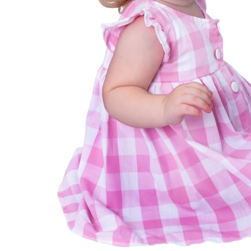 Vestido de Bebê Menina Luxo com Tiara 100% Algodão Tamanho:01 (12-18 Meses)