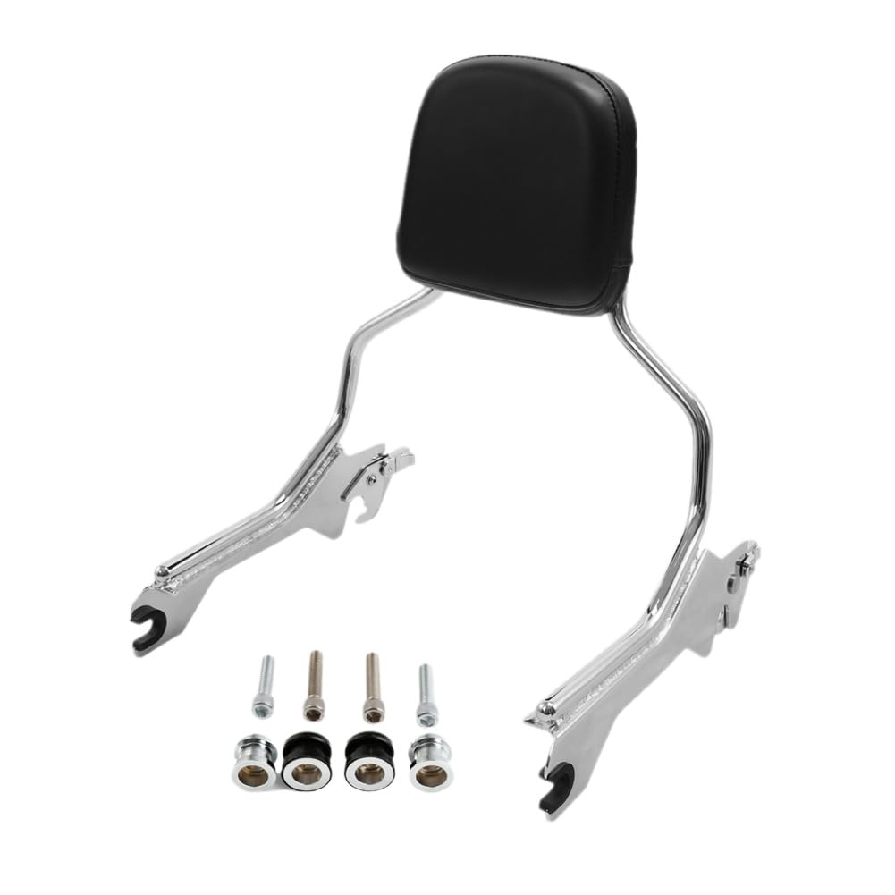 Bqscmdxzg Chrome Motorcycle Sissy Bar Backrest Docking Hardware Kit Compatible With Flfb Flfbs Fxbr Fxbrs 2018 2019 2020 2021 2022 2023(Chrome)