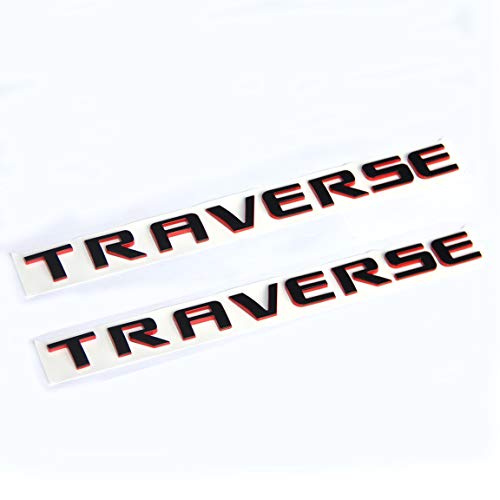 2X Oem Traverse Emblem Nameplate Fender Letters 3D Logo Badge Replacement For Traverse Red Frame 20896270 #TOP8