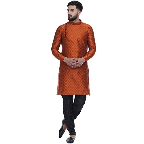 Image of Veera Paridhaan Men's Ethnic Jacquard Printed Long Straight Kurta