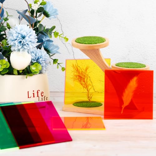 Image of Geetery 30 Pcs Colored Acrylic Sheets, 4 x 4 x 1 /8 Inch Thick Translucent Cast Acrylic Sheet,Plastic Boards for Back to School DIY Project Picture Frame,Art Crafts Laser Cutting Engraving, 15 Colors