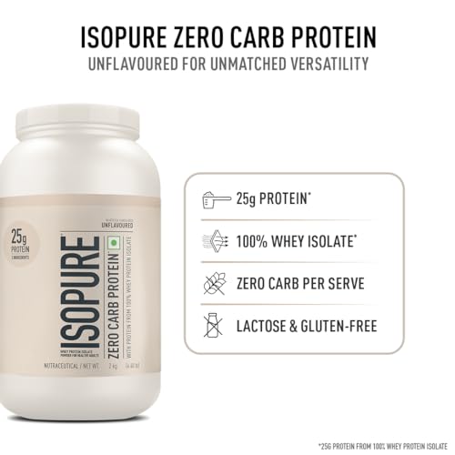 Image of ISOPURE Zero Carb Unflavoured Protein with 25g Protein from 100% Whey Isolate. With Zero Carb, Sugar and Fat- 2kg
