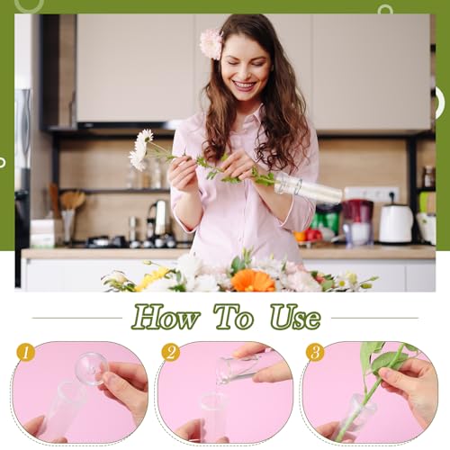hushee 25 pcs 60ml 433 inch floral tubes for milkweed large flowers water tubes for milkweed cuttings flower floral arrangements butterfly habitat