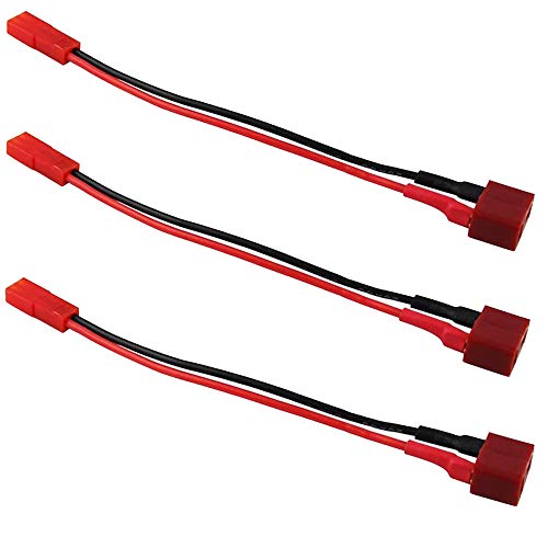 3 conectores adaptadores Deans a JST con cable 10 cm miniatura 1